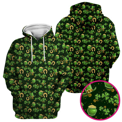 St. Patrick Shamrock Pattern Scrub Top, Comfortable Scrubs for Nurses