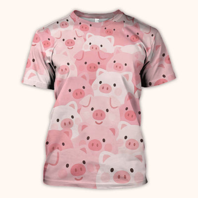 Cute Pig Nursing Scrub Top, Comfortable Scrubs For Nurses