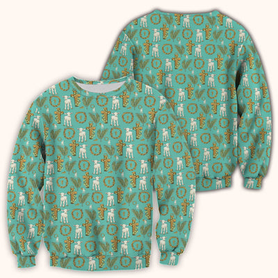 Faith Lamb Cross Pattern Scrub Top, Comfortable Scrubs for Nurses