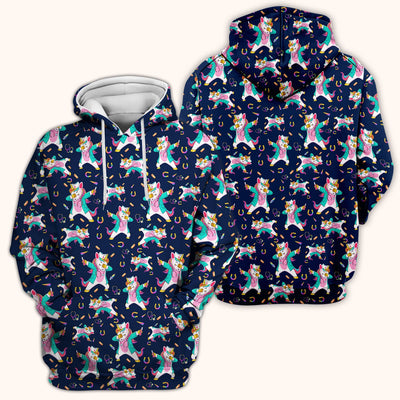 Cute Unicorn Nurse Dance Pattern Scrub Top, Breathable Fabrics Nursing Uniform