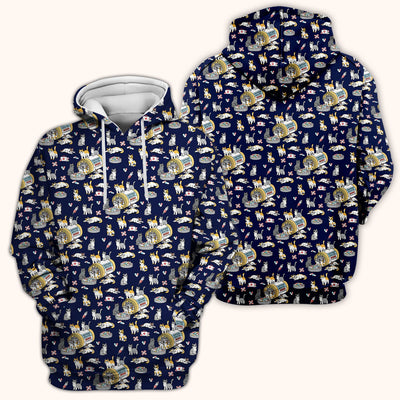 Cute Cat Serotonin Booster Pattern Scrub Top, Comfortable Scrubs for Nurses