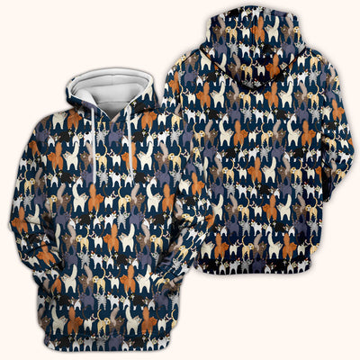Whimsical Multicolor Cat Cartoon Pattern Scrub Top, Comfortable Scrubs for Nurses