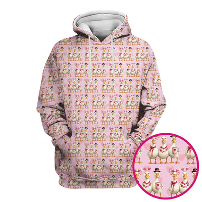 Charming Valentine Goose Heart Pink Design Scrub Top, Comfortable Scrubs for Nurses