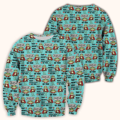 Funny Frog Nurse Quote Medical Pattern Scrub Top, Breathable Fabrics Nursing Uniform