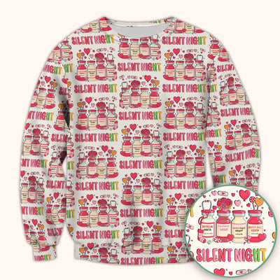 Valentine Silent Night Love Design Scrubs Top, Comfortable Scrubs for Nurses