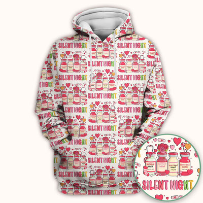 Valentine Silent Night Love Design Scrubs Top, Comfortable Scrubs for Nurses