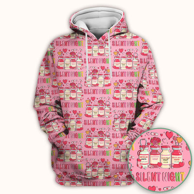 Valentine Silent Night Love Design Scrubs Top, Comfortable Scrubs for Nurses