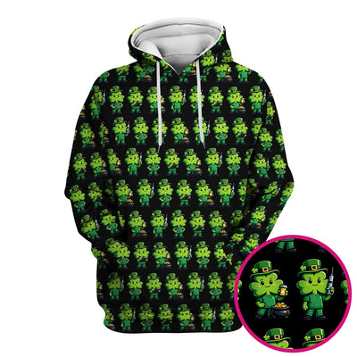 St. Patrick's Day Leprechaun Nurse Print Scrub Top, Comfortable Scrubs for Nurses