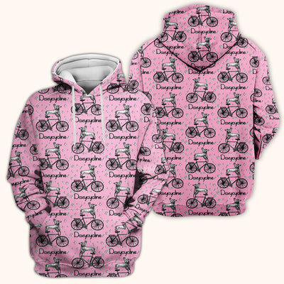 Funny Doxycycline Dog Bicycle Print Scrub Top, Comfortable Scrubs for Nurses