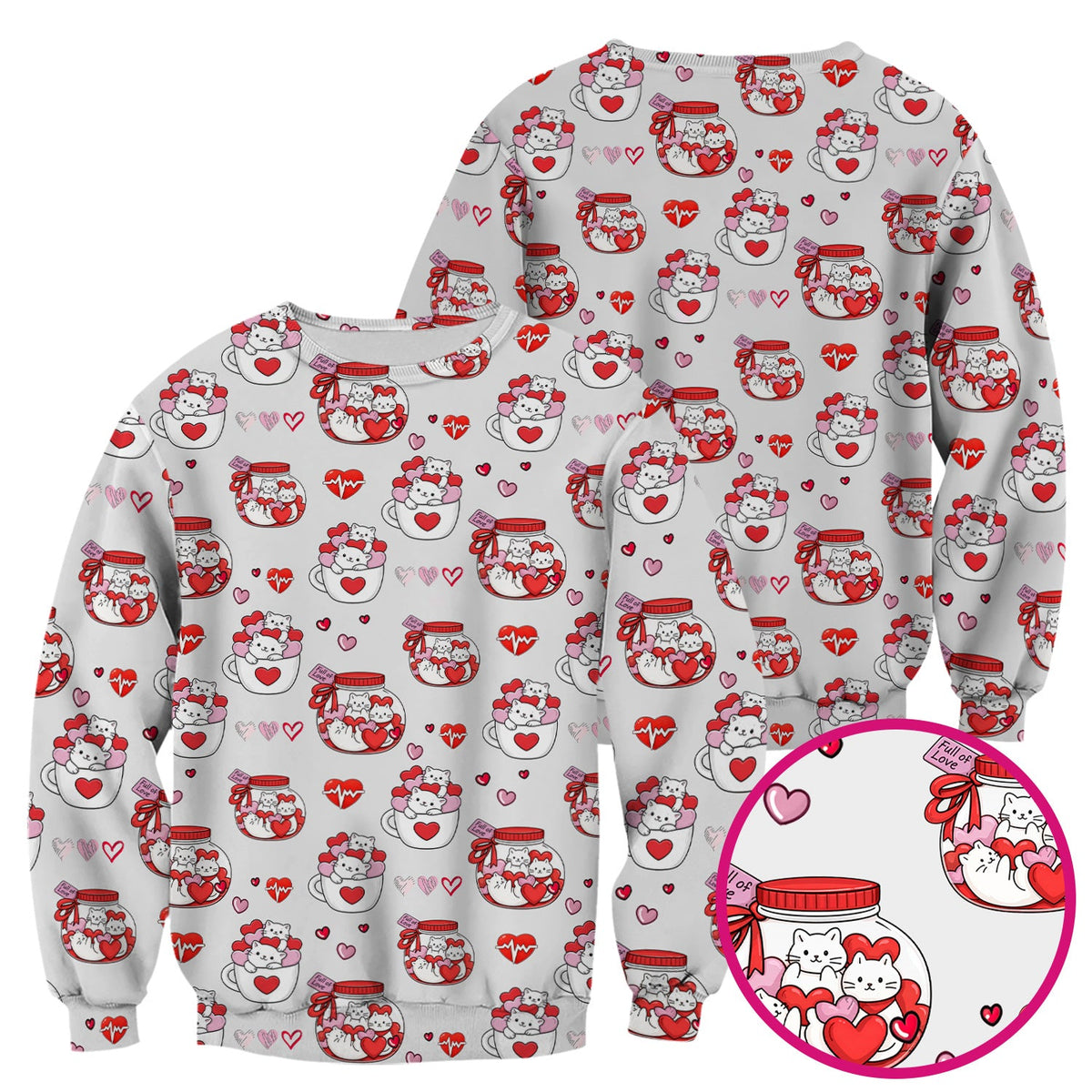 Cute Cat Valentine Nurse Scrub Top, Comfortable Scrubs for Nurses