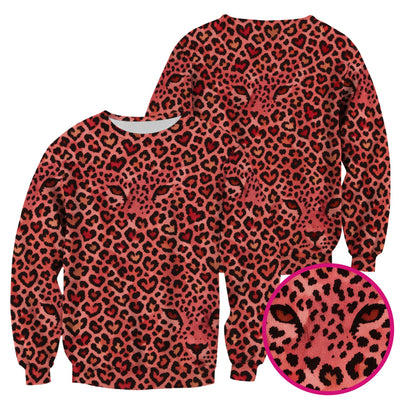 Leopard Pattern Nurse Scrub Top, Pink Medical Nurses Shirt, Breathable Fabrics Nursing Uniform, Valentine