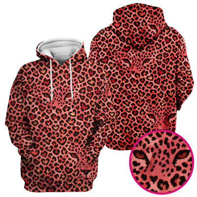Leopard Pattern Nurse Scrub Top, Pink Medical Nurses Shirt, Breathable Fabrics Nursing Uniform, Valentine