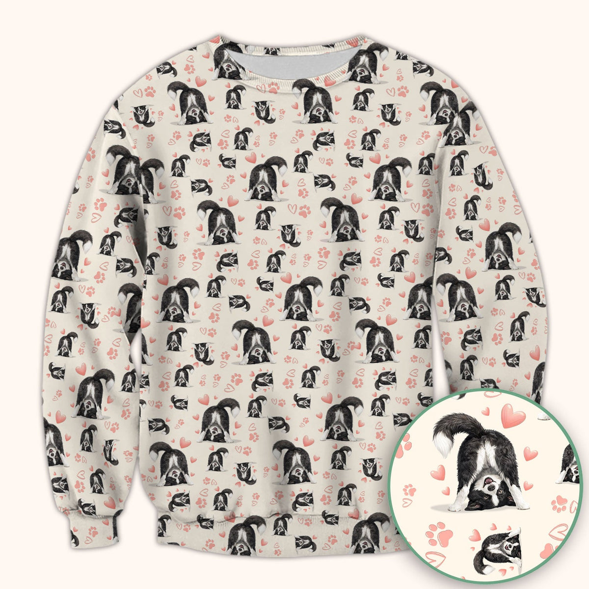 Cute Puppy Heart Medical Pattern Scrub Top, Comfortable Scrubs for Nurses