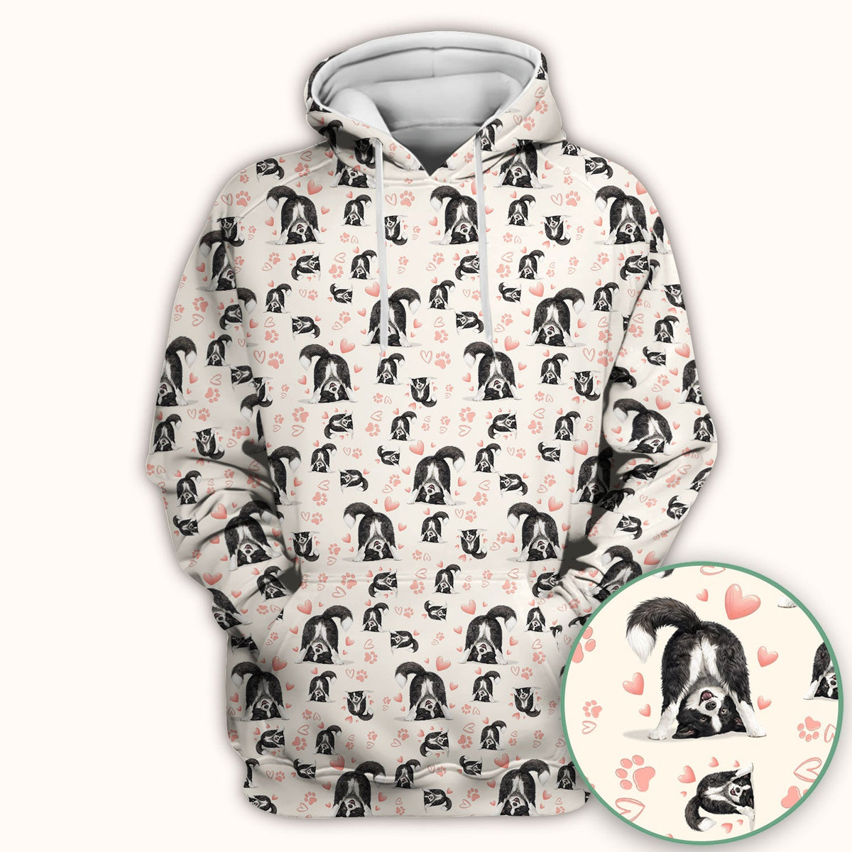Cute Puppy Heart Medical Pattern Scrub Top, Comfortable Scrubs for Nurses