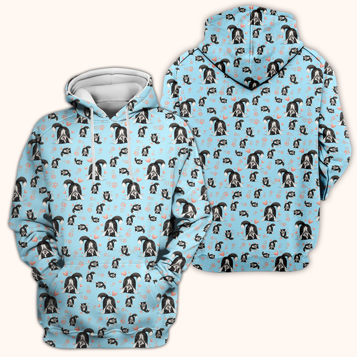 Cute Puppy Heart Medical Pattern Scrub Top, Comfortable Scrubs for Nurses