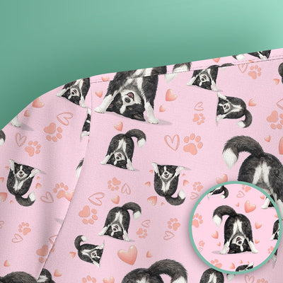 Cute Puppy Heart Medical Pattern Scrub Top, Comfortable Scrubs for Nurses