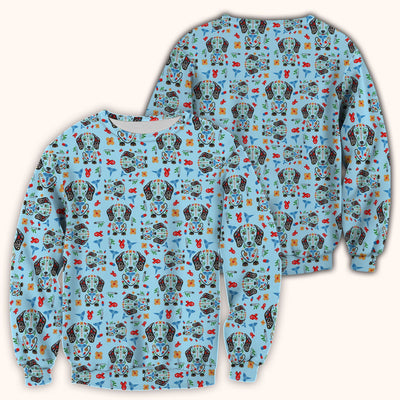 Dachshund Medical Icon Pattern Scrub Top, Comfortable Scrubs for Nurses