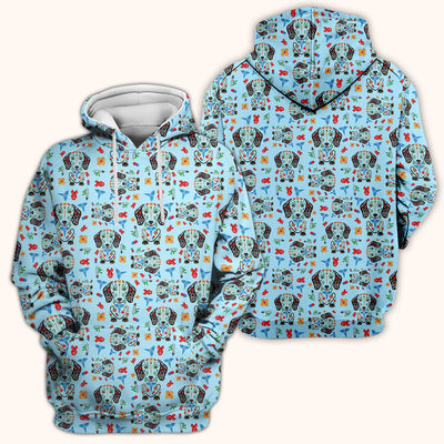 Dachshund Medical Icon Pattern Scrub Top, Comfortable Scrubs for Nurses
