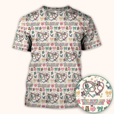 Butterfly Heart Valentine Medical Pattern Scrub Top, Comfortable Scrubs for Nurses