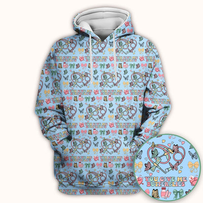 Butterfly Heart Valentine Medical Pattern Scrub Top, Comfortable Scrubs for Nurses