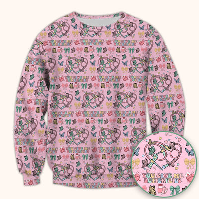 Butterfly Heart Valentine Medical Pattern Scrub Top, Comfortable Scrubs for Nurses