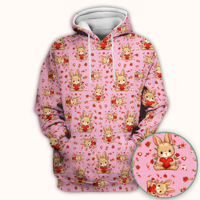 Adorable Bunny Heart Healthcare Design Scrub Top, Comfortable Scrubs for Nurses, Easter