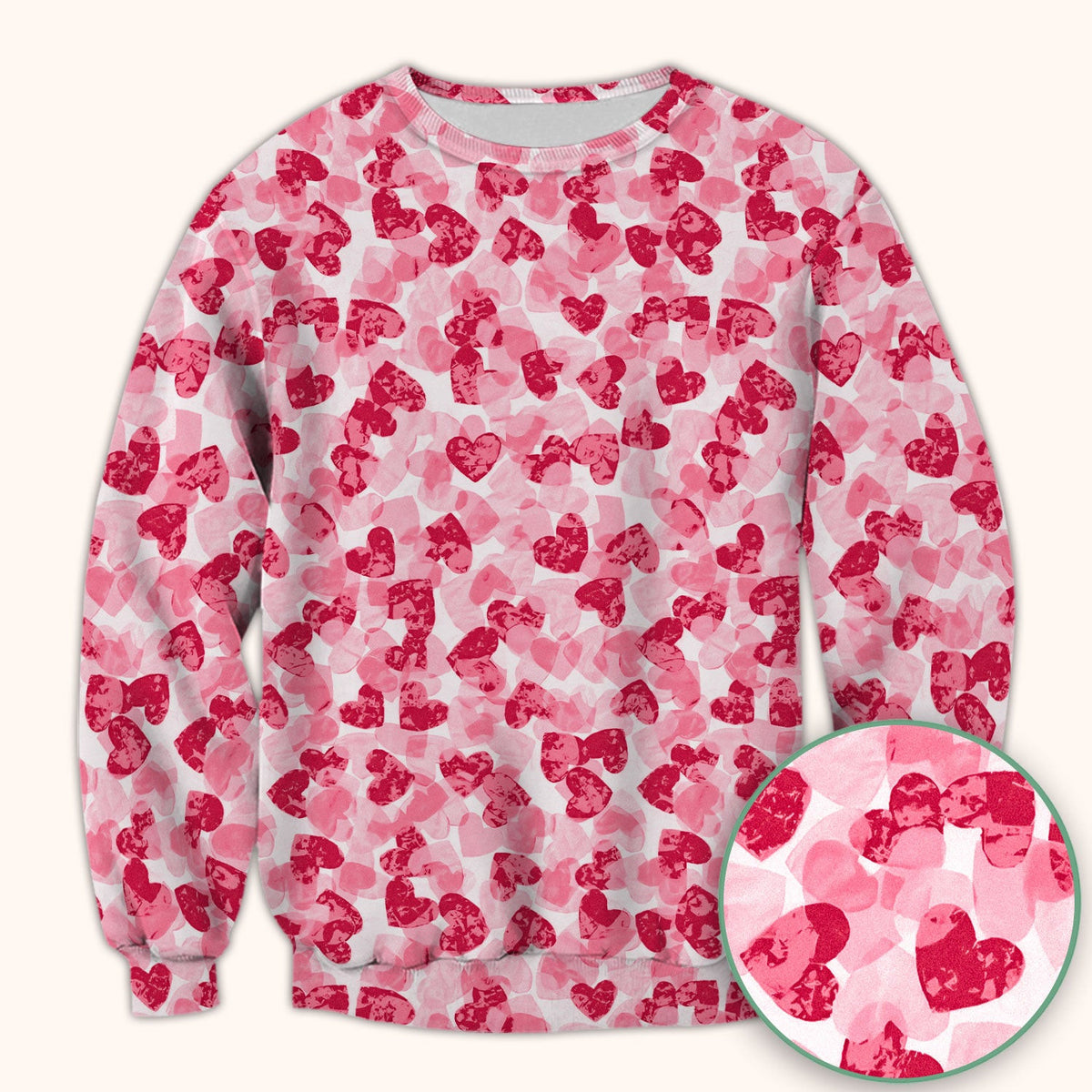 Valentine Heart Pattern Medical Scrub Top, Comfortable Scrubs for Nurses