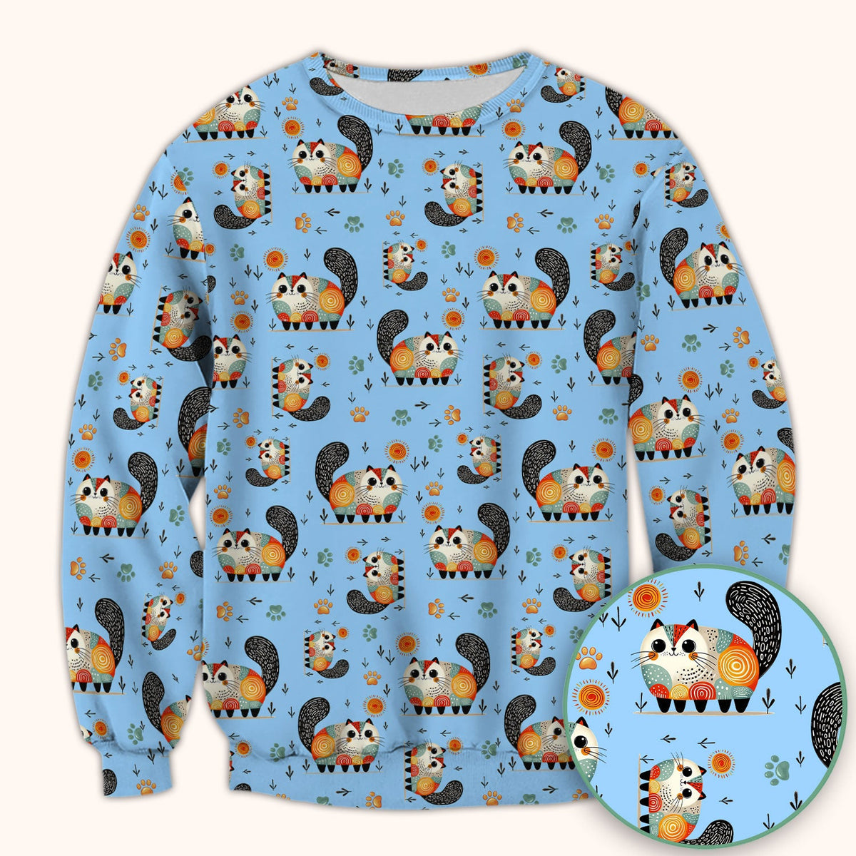 Playful Cat Illustration Nurse Scrub Top, Comfortable Scrubs for Nurses
