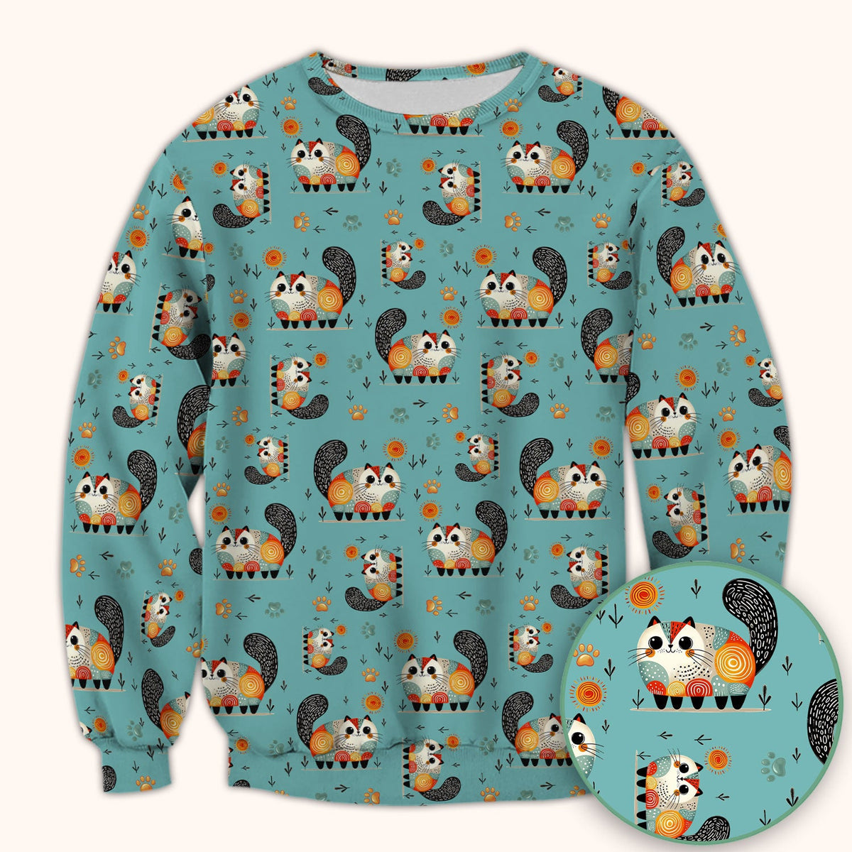 Playful Cat Illustration Nurse Scrub Top, Comfortable Scrubs for Nurses
