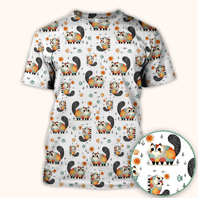 Playful Cat Illustration Nurse Scrub Top, Comfortable Scrubs for Nurses