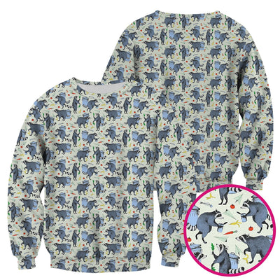 Playful Raccoon Trash Print Nurse Scrub Top, Comfortable Scrubs for Nurses