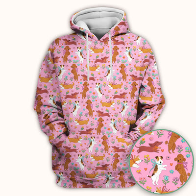 Cute Cartoon Dog Print Nurse Scrub Top, Comfortable Scrubs for Nurses