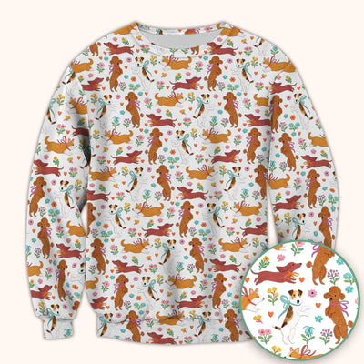 Cute Cartoon Dog Print Nurse Scrub Top, Comfortable Scrubs for Nurses