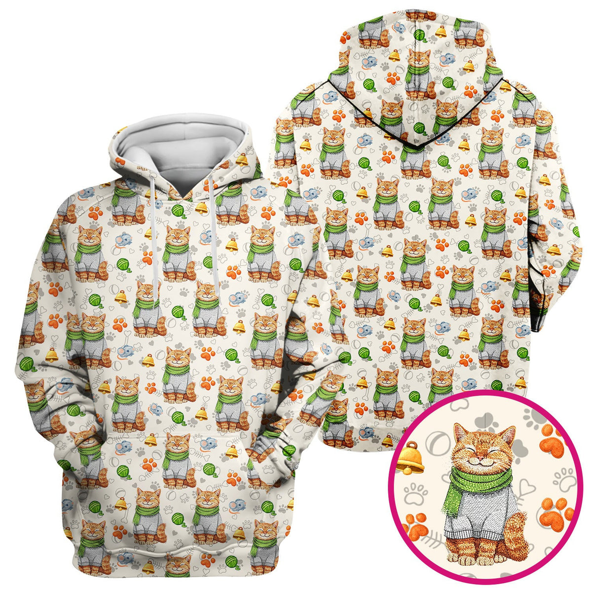 Adorable Cat Lover Nurse Scrub Top, Cute Cat Medical Pattern Shirt, Breathable Fabrics Nursing Uniform