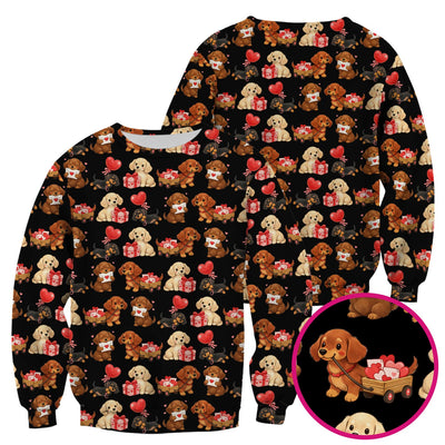 Cute Dachshund Nurse Scrub Top For Nurses, Wiener Dog Pattern Nurse Shirt, Breathable Fabrics Nursing Uniform
