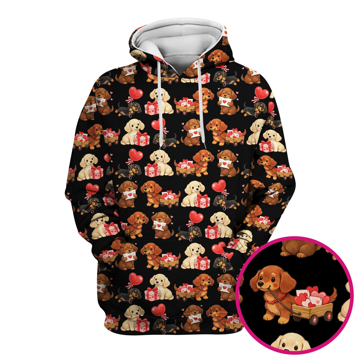 Cute Dachshund Nurse Scrub Top For Nurses, Wiener Dog Pattern Nurse Shirt, Breathable Fabrics Nursing Uniform