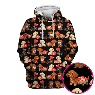 Cute Dachshund Nurse Scrub Top For Nurses, Wiener Dog Pattern Nurse Shirt, Breathable Fabrics Nursing Uniform