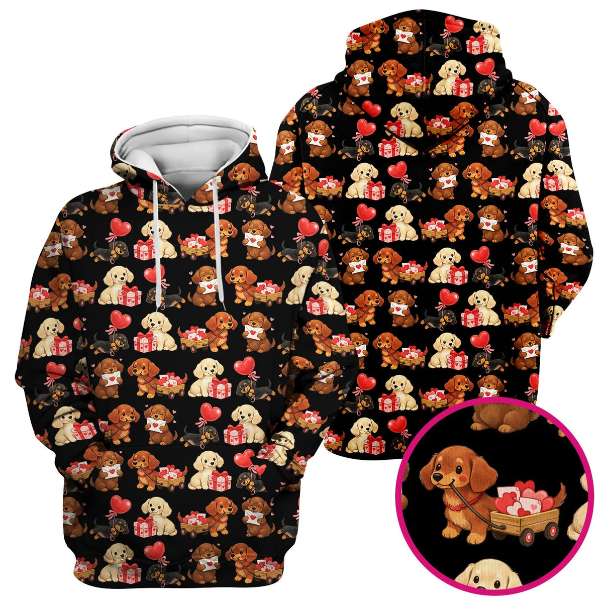 Cute Dachshund Nurse Scrub Top For Nurses, Wiener Dog Pattern Nurse Shirt, Breathable Fabrics Nursing Uniform