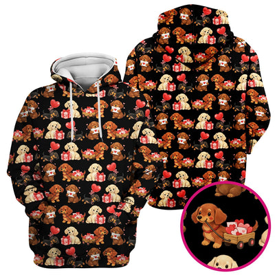 Cute Dachshund Nurse Scrub Top For Nurses, Wiener Dog Pattern Nurse Shirt, Breathable Fabrics Nursing Uniform