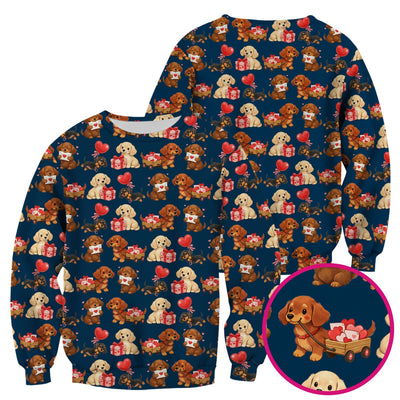 Cute Dachshund Nurse Scrub Top For Nurses, Wiener Dog Pattern Nurse Shirt, Breathable Fabrics Nursing Uniform