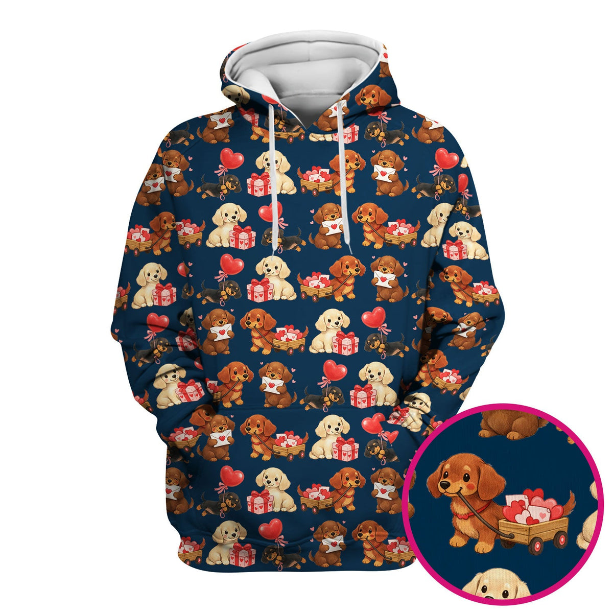 Cute Dachshund Nurse Scrub Top For Nurses, Wiener Dog Pattern Nurse Shirt, Breathable Fabrics Nursing Uniform