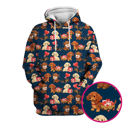 Cute Dachshund Nurse Scrub Top For Nurses, Wiener Dog Pattern Nurse Shirt, Breathable Fabrics Nursing Uniform
