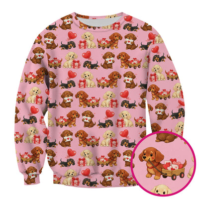 Cute Dachshund Nurse Scrub Top For Nurses, Wiener Dog Pattern Nurse Shirt, Breathable Fabrics Nursing Uniform