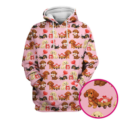 Cute Dachshund Nurse Scrub Top For Nurses, Wiener Dog Pattern Nurse Shirt, Breathable Fabrics Nursing Uniform