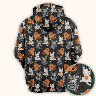 Cute Cat Pattern Nurse Scrub Top, Cats Medical Pattern Shirt, Breathable Fabrics Nursing Uniform