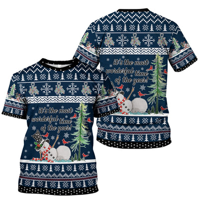 Snowman Christmas Scrub Top, Funny Holiday Nurse Shirt, It's The Most Wonderful Time Of The Year Uniform FOr Nursing