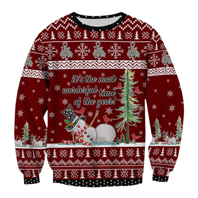 Snowman Christmas Scrub Top, Funny Holiday Nurse Shirt, It's The Most Wonderful Time Of The Year Uniform FOr Nursing