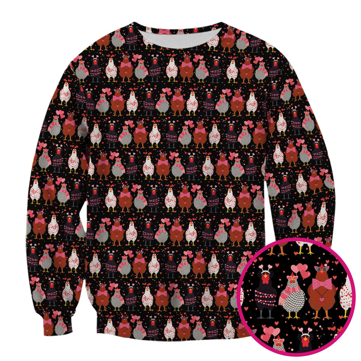 Funny Chicken Valentine Scrub Top, Chicken Pattern Scrub Shirt For Nursing, Valentine Gift For Nurse