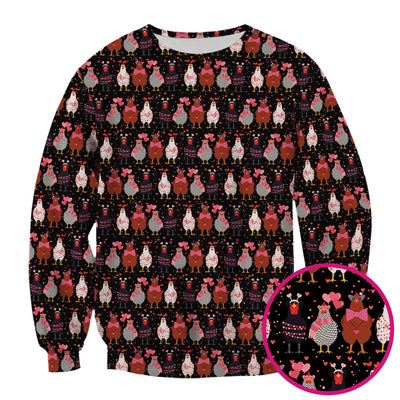 Funny Chicken Valentine Scrub Top, Chicken Pattern Scrub Shirt For Nursing, Valentine Gift For Nurse