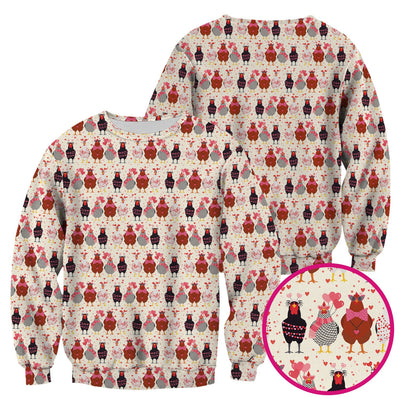 Funny Chicken Valentine Scrub Top, Chicken Pattern Scrub Shirt For Nursing, Valentine Gift For Nurse